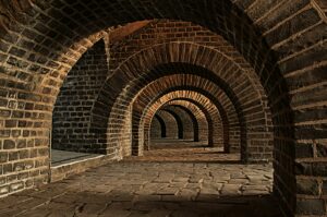 Dream Wine cellar, bricked cellar with many arch walls