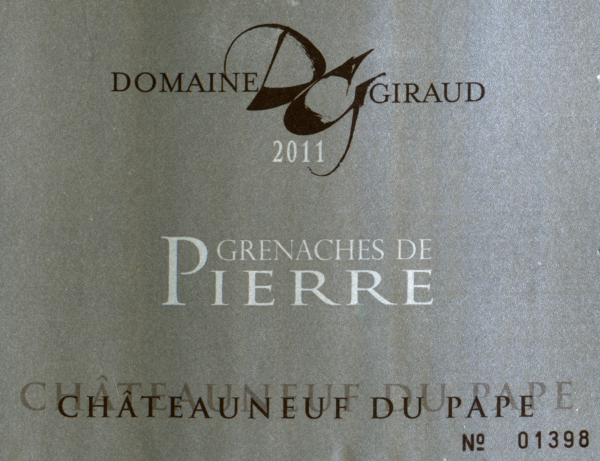 2011 Domaine Giraud, Chateauneuf-du-Pape, De Pierres 6x75cl