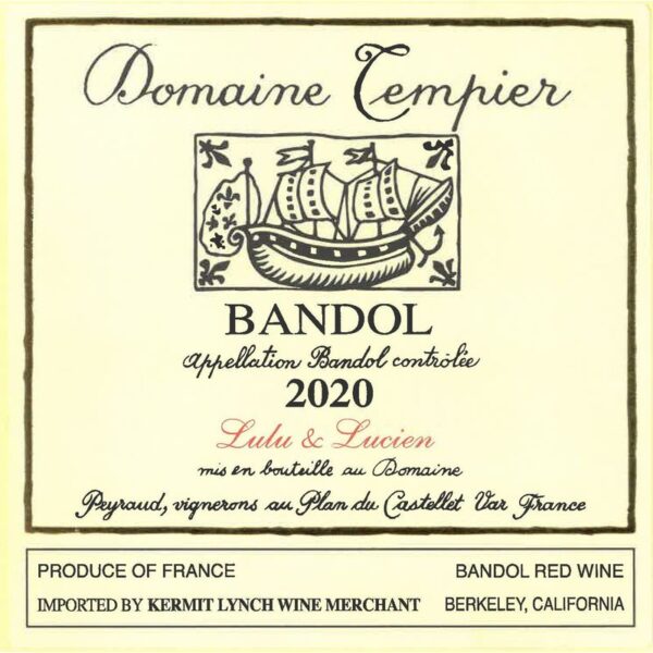 2020 Domaine Tempier, Lulu & Lucien, Bandol 12x75cl