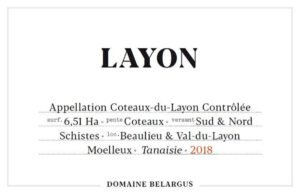 2018 Domaine Belargus, Coteaux du Layon, Layon 6x75cl